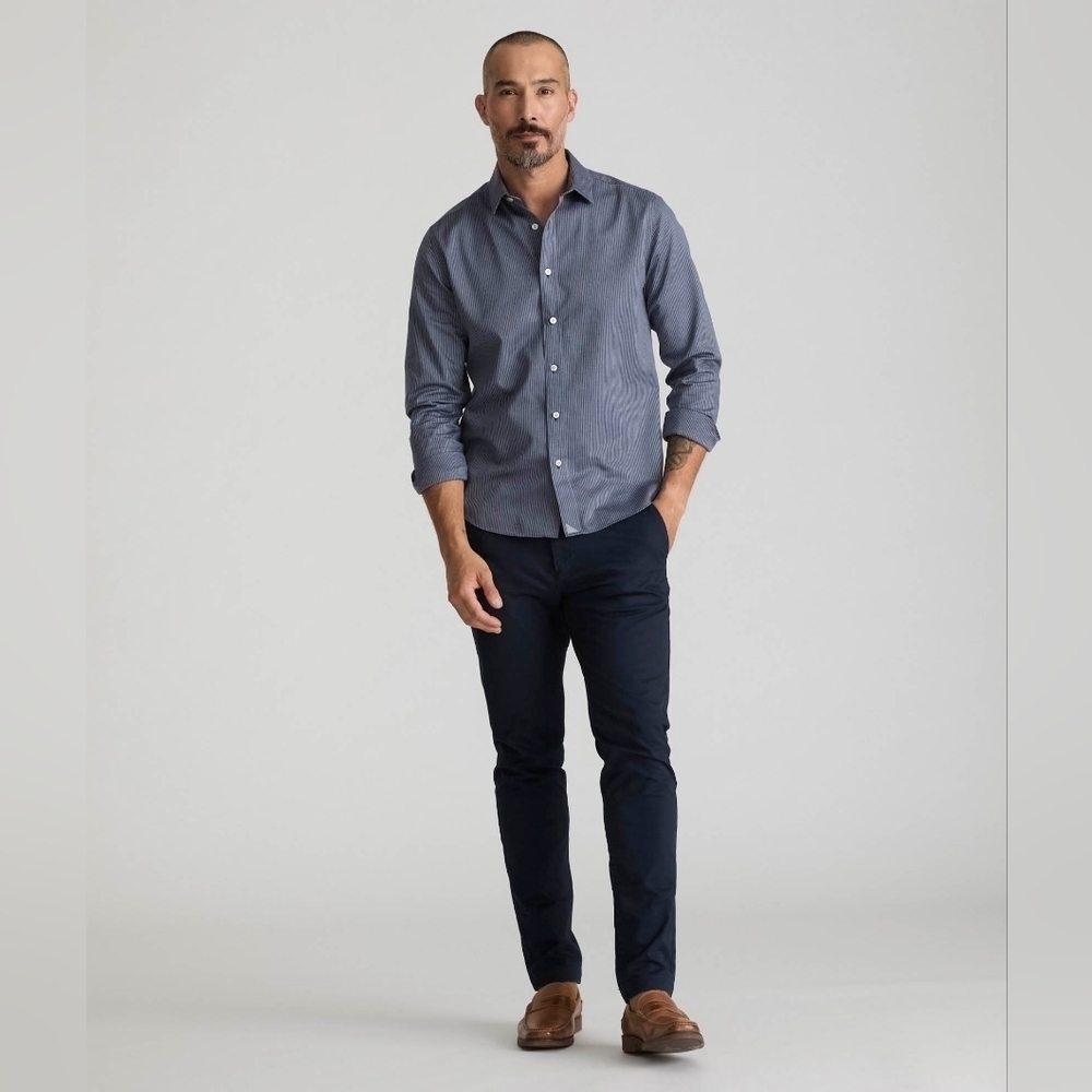 UNTUCKit Men's Dark Blue Casual Shirt, Size XL